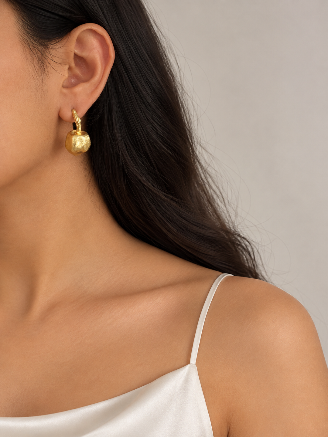 Pearl fruit earrings