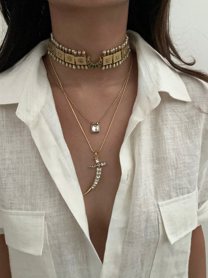 Mughal moon necklaces