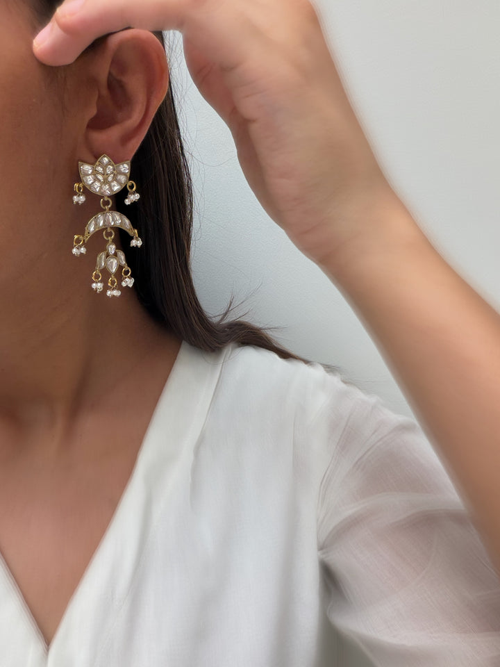 Bikaner lotus earrings