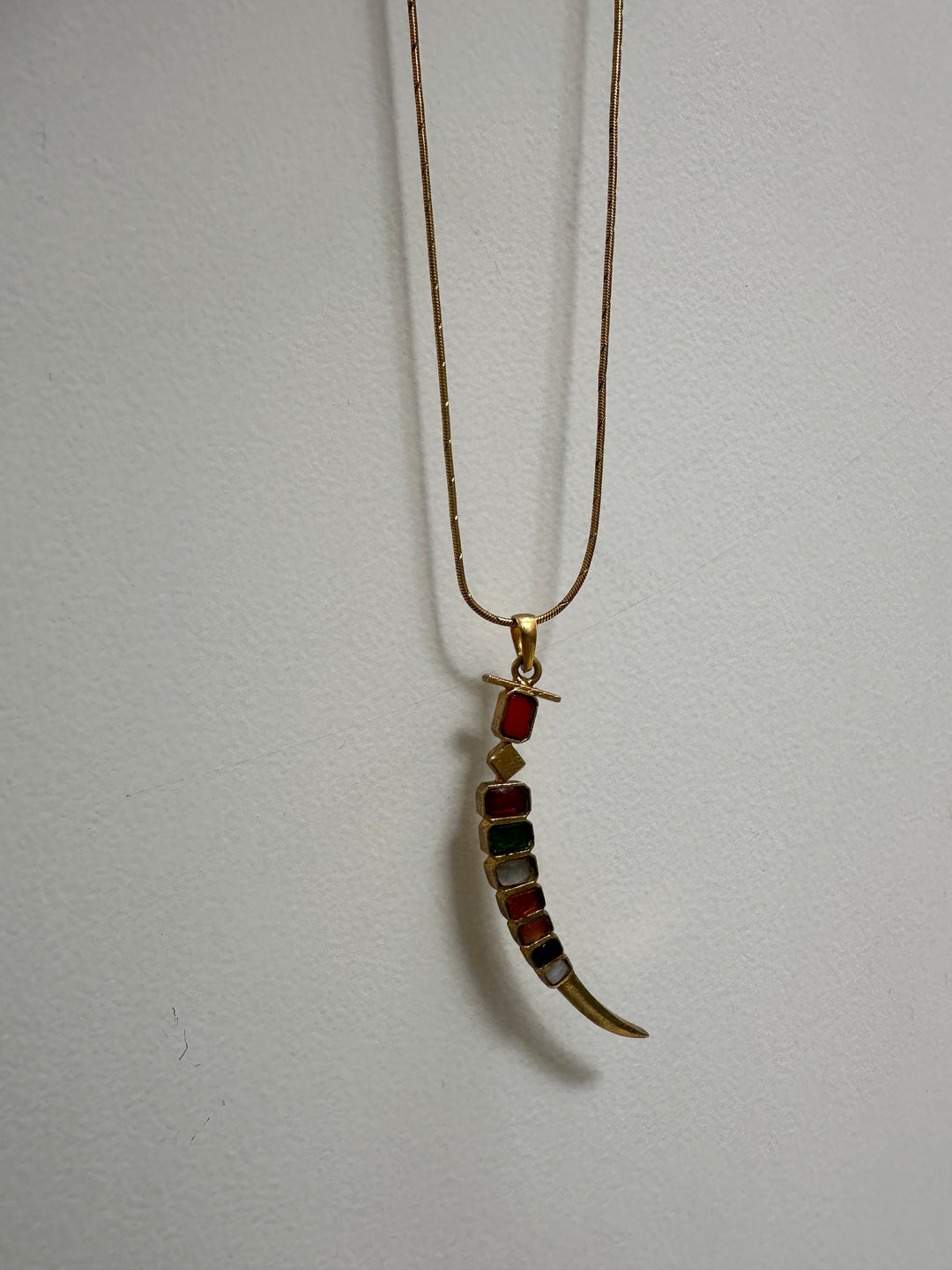 Crescent multi necklace