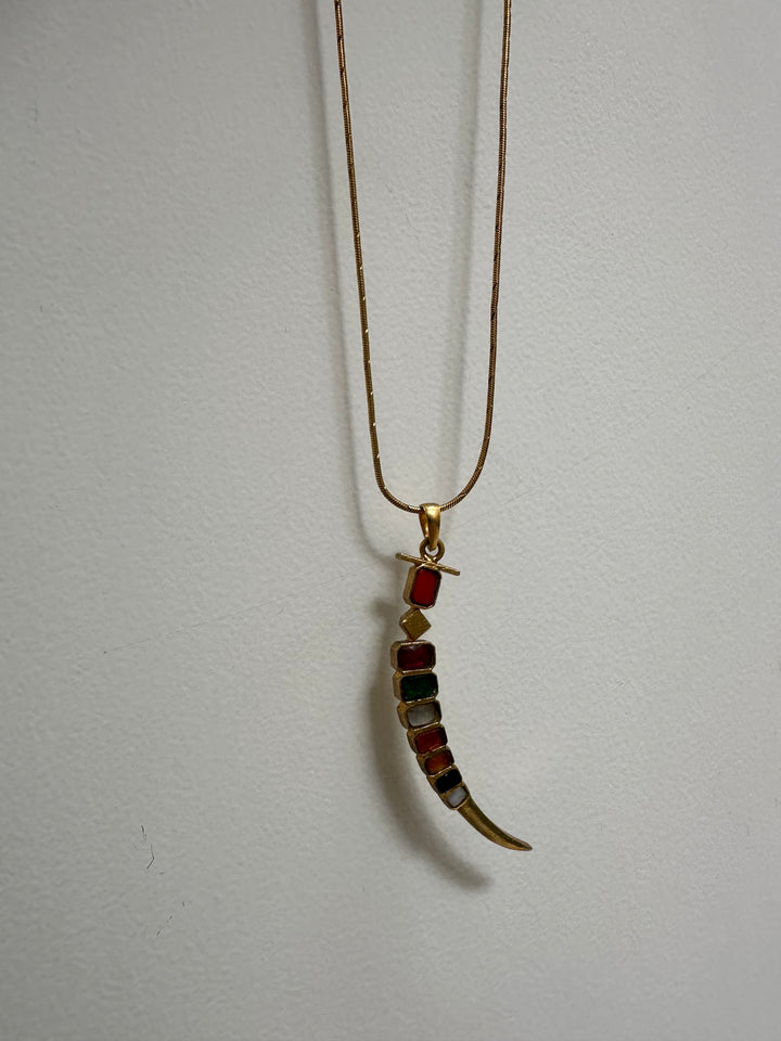 Crescent multi necklace