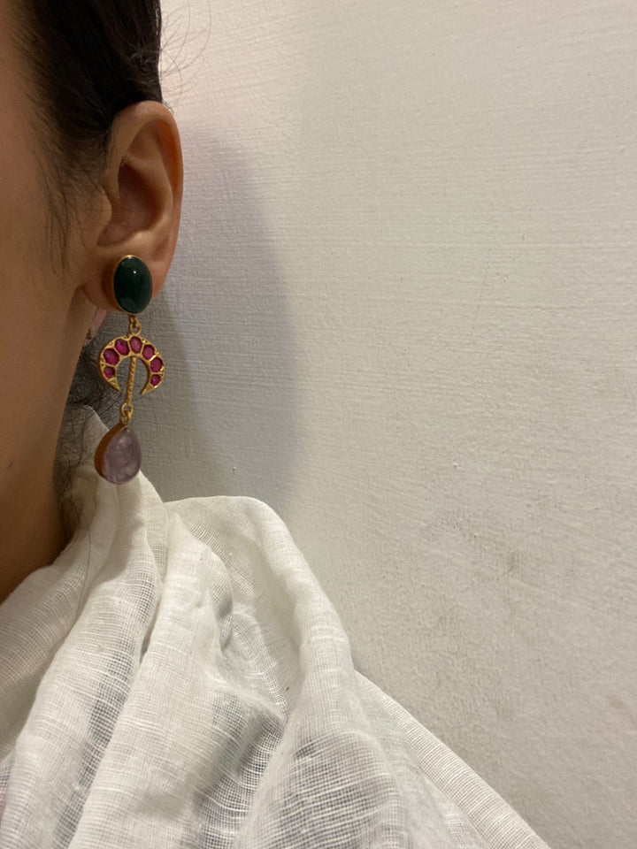 Chand prehnite earring