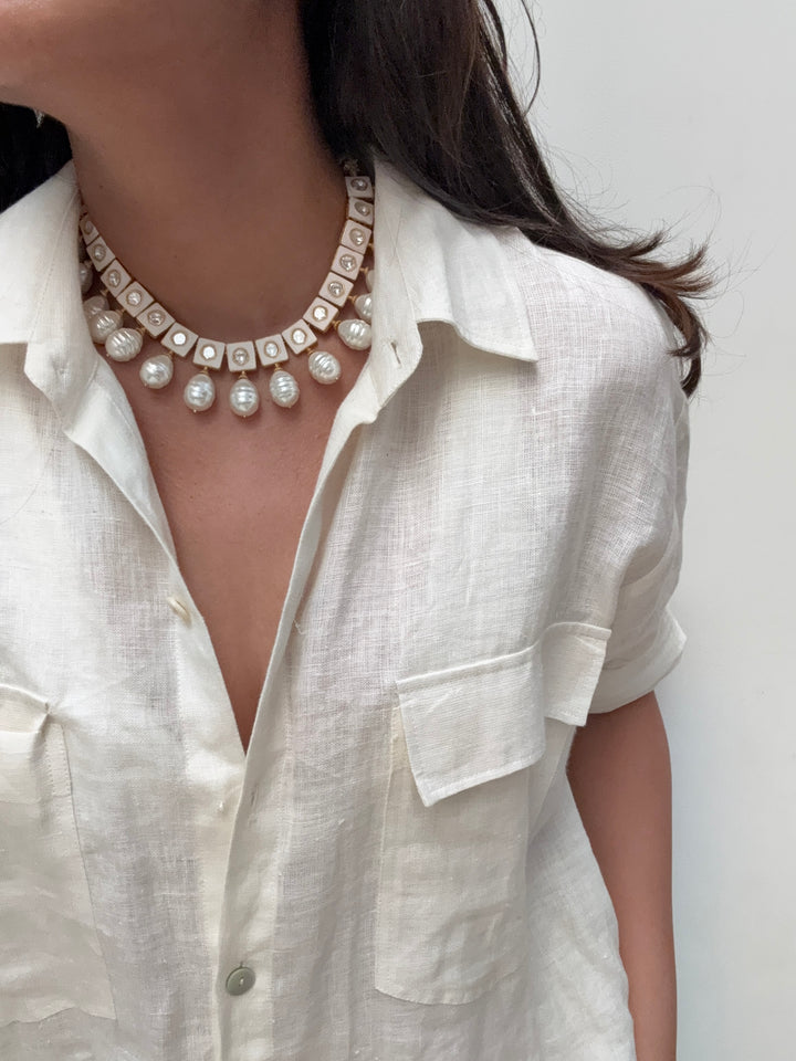 Pearl Bead Necklace Set