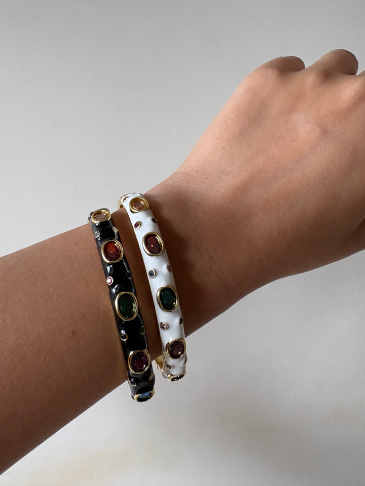 Enamelled gem bracelet