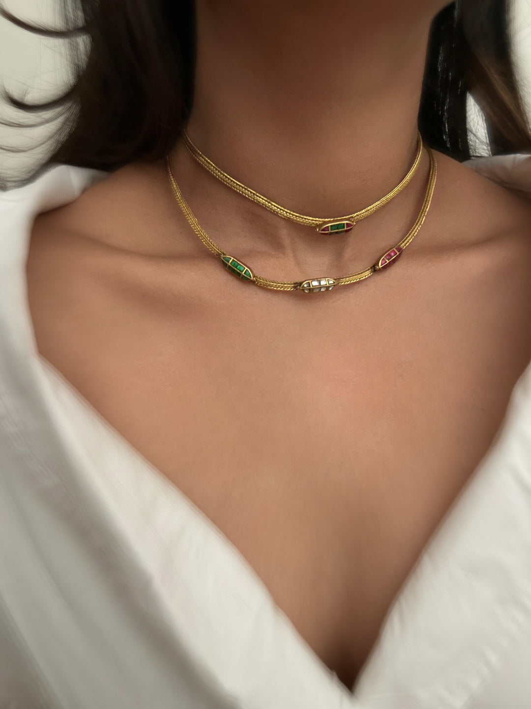 Modern age Tabeez choker necklace