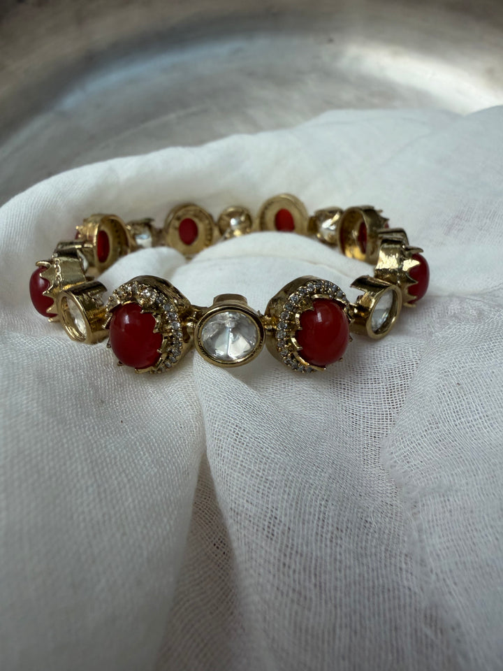 Dhol res rust bangle set bracelet
