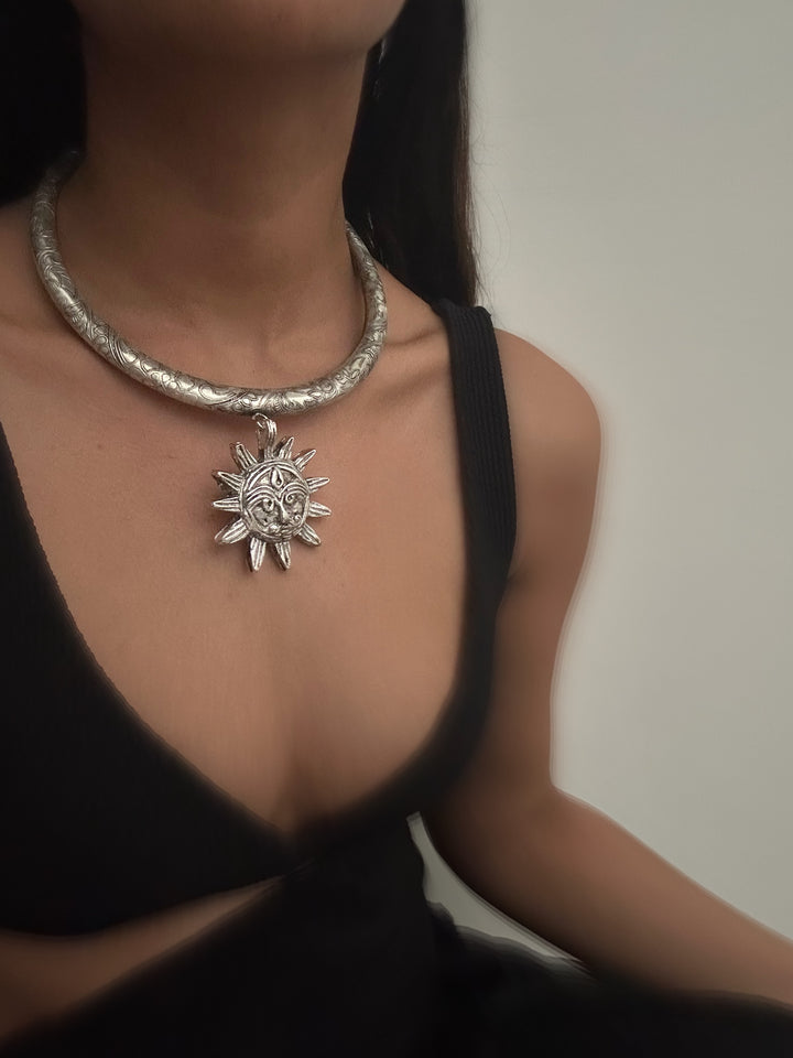 Sawai Silver Hasli Necklace