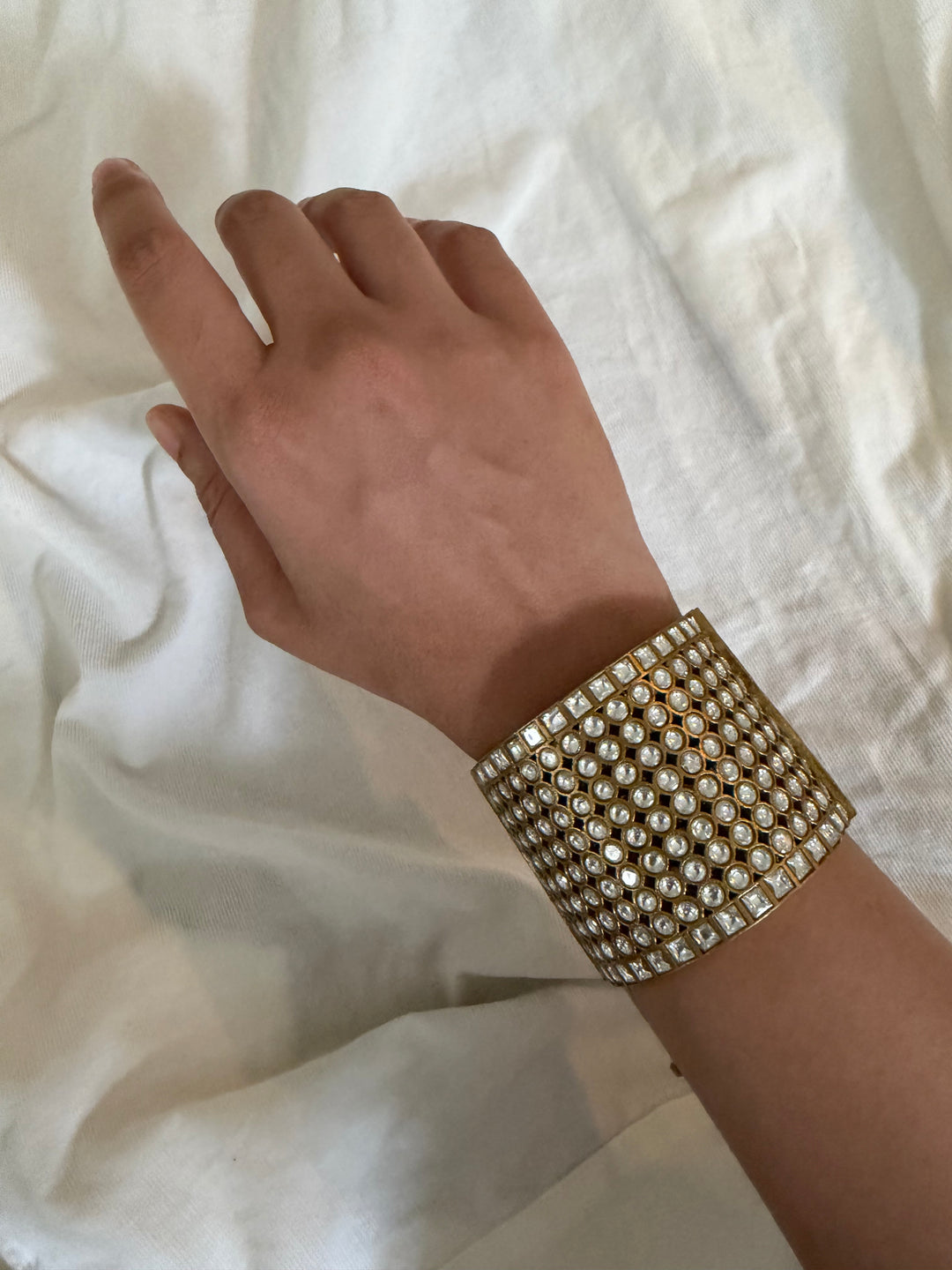 Jadau chunky cuff bracelet