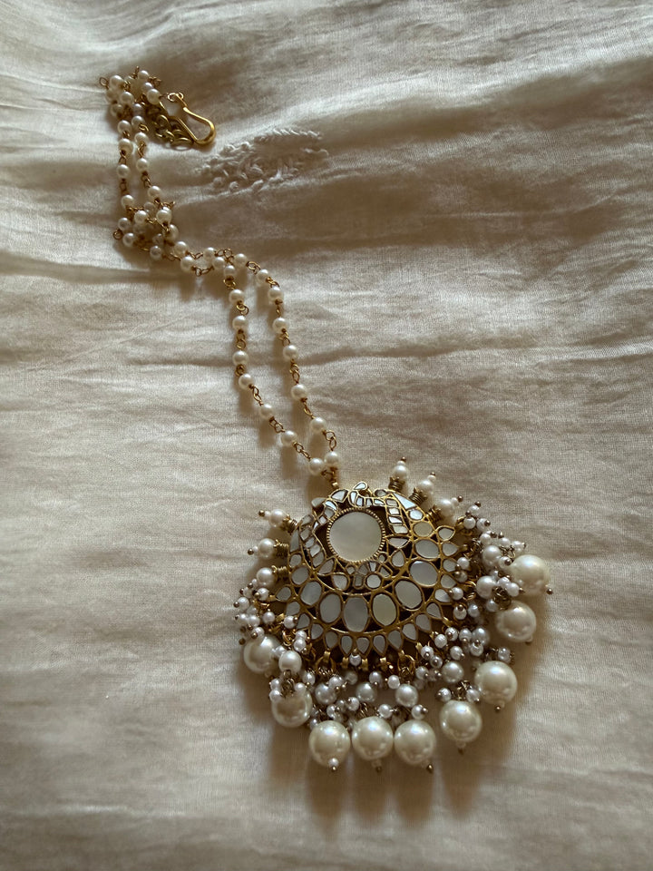 Mop amber necklace
