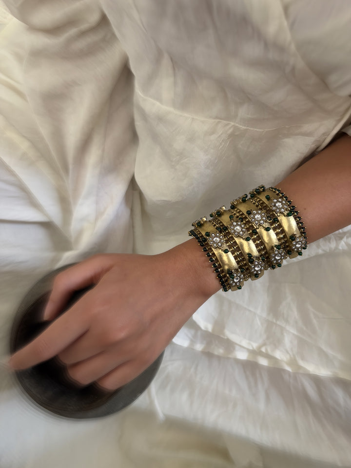 Yogi green cuff bracelet