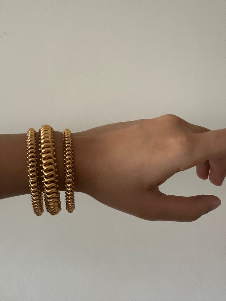 Araish stack of three bangle bracelets