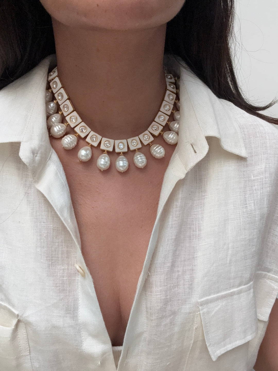 Pearl Bead Necklace Set