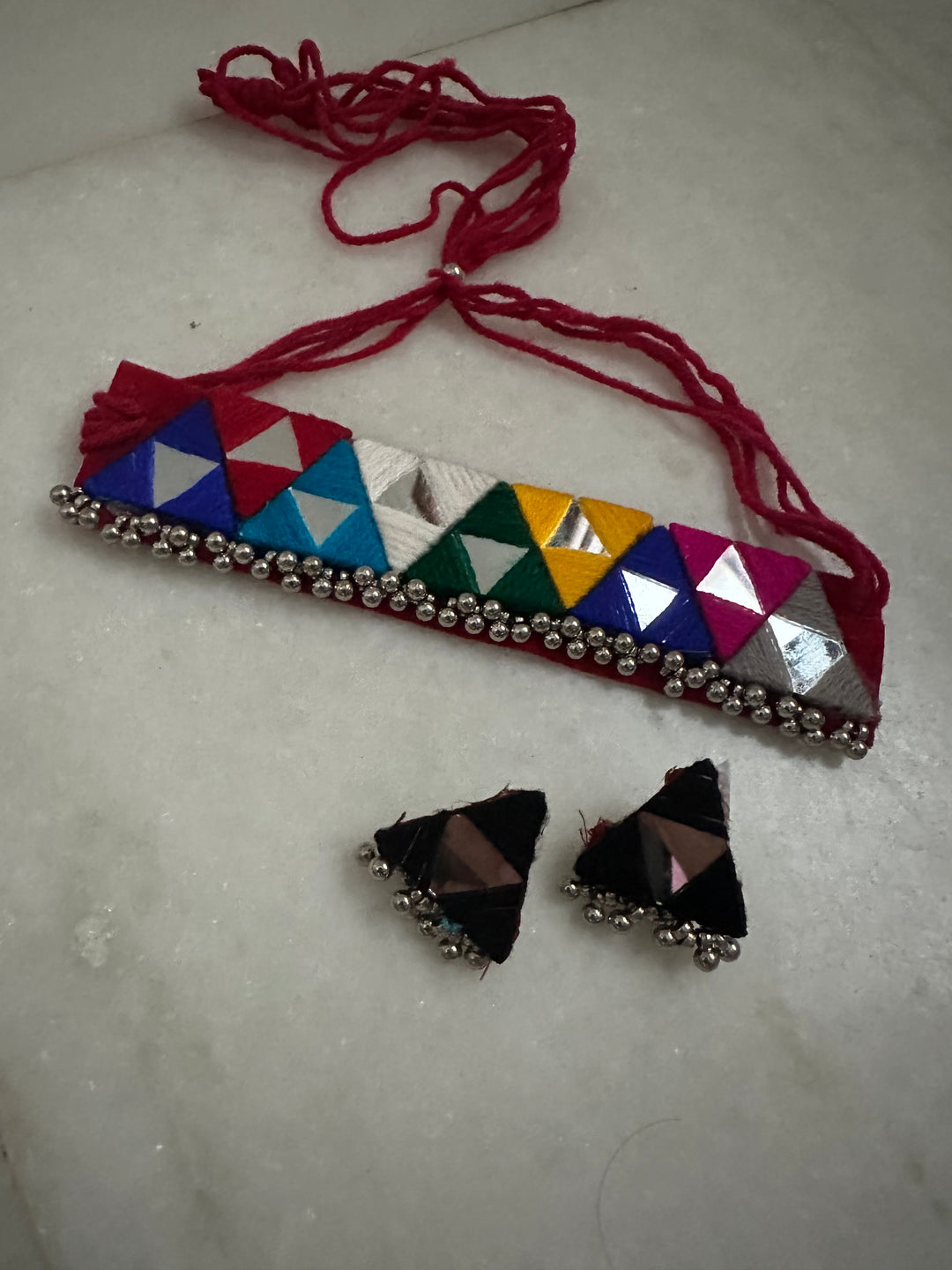 Rass mirror necklace set