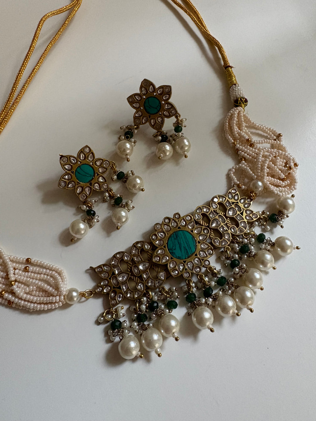 Shalina blue necklace set