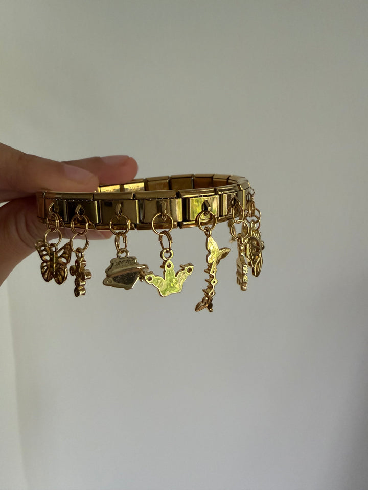 Jeweled strap bracelet