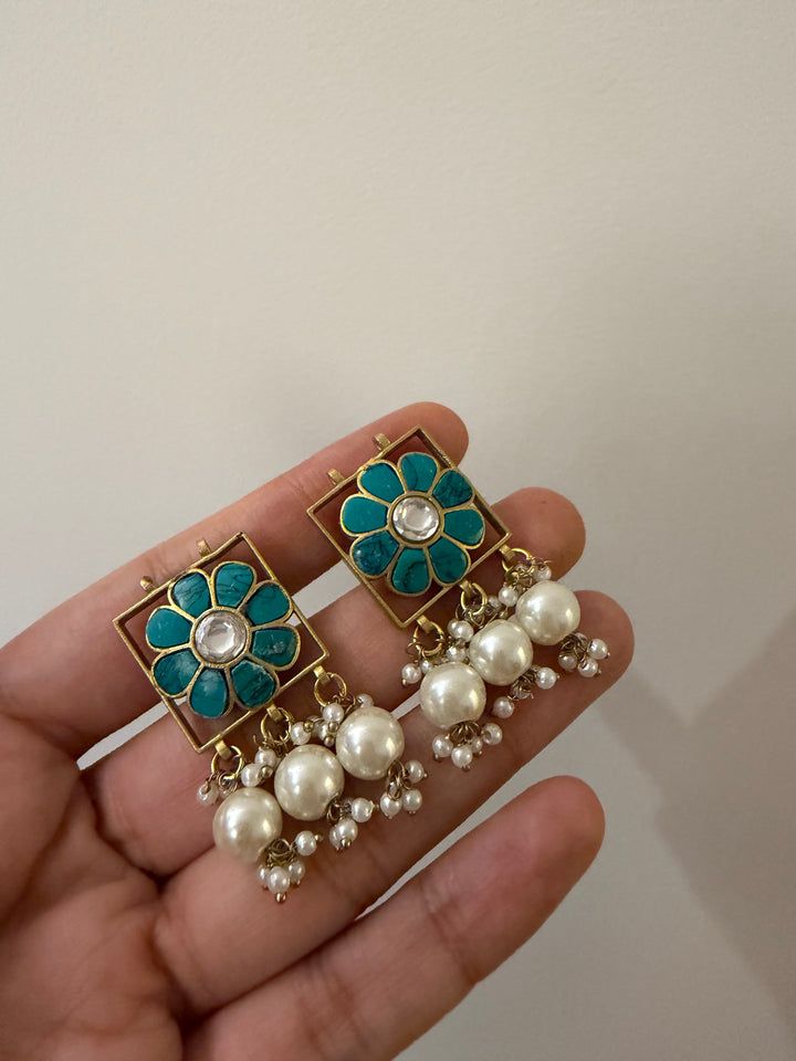 Turqoise bridal necklace set