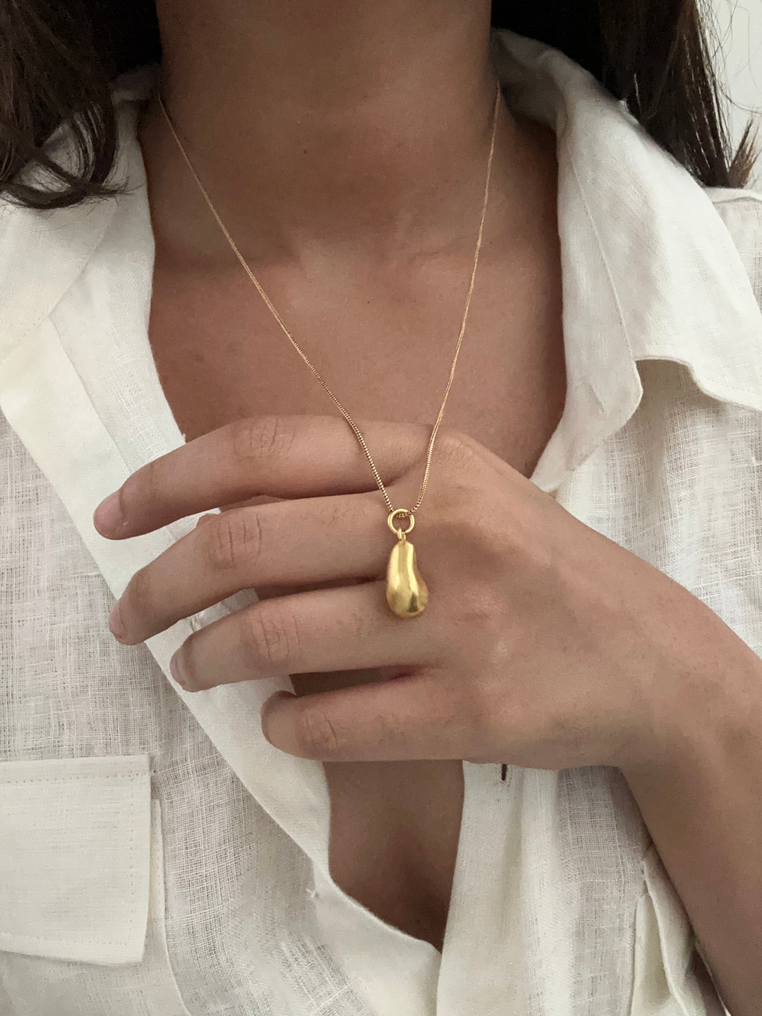 Pebble prism necklace