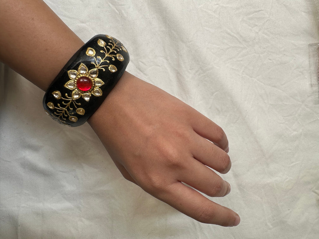 Jadau ebony wood bracelet