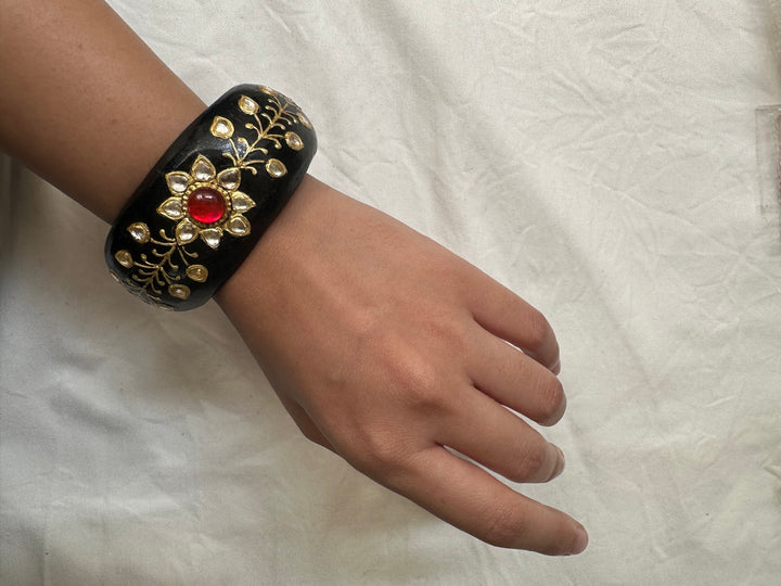 Jadau ebony wood bracelet