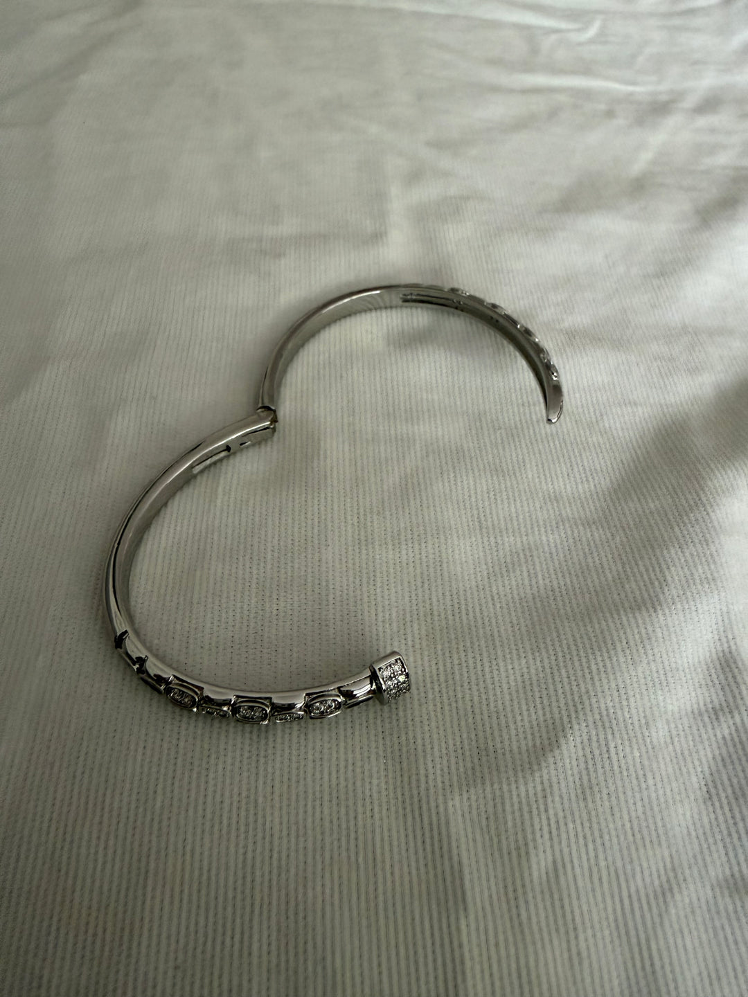 Silver nail bracelet