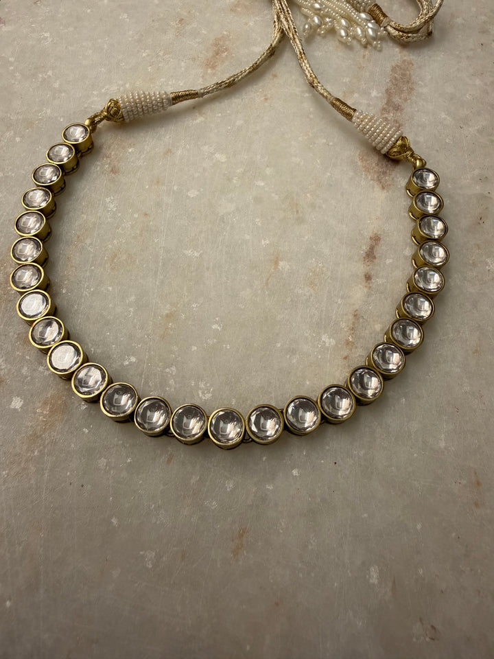 Classic round polki necklace