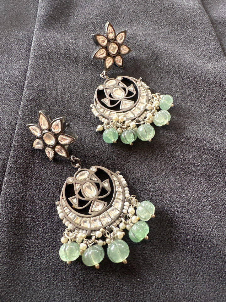 Sweta charcoal earrings