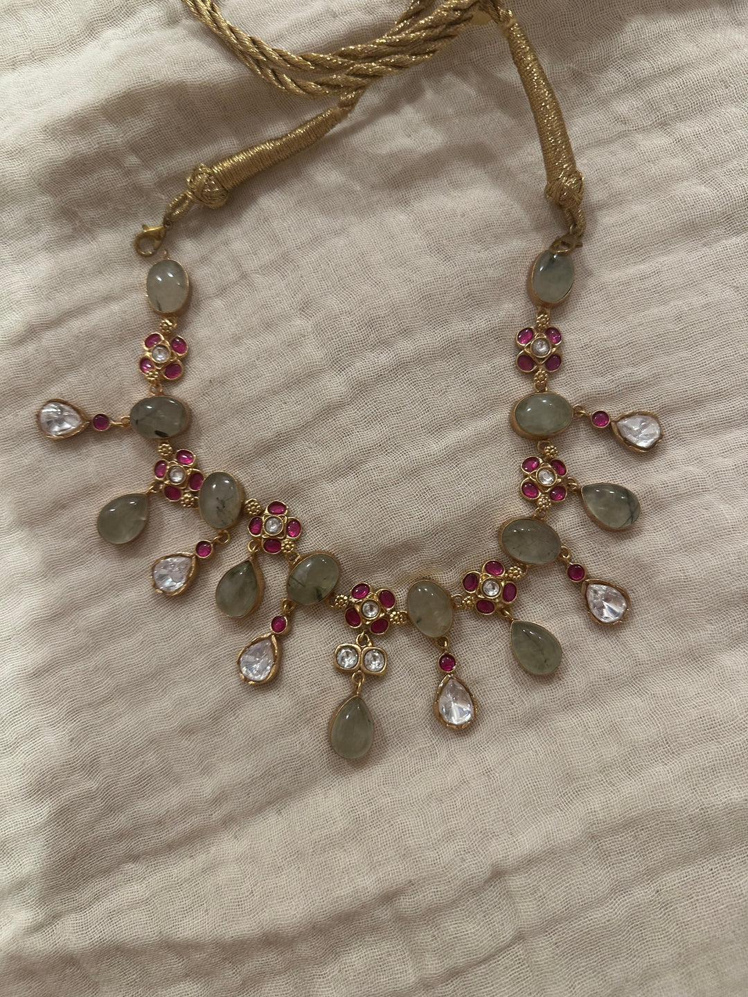 Navya prehnite  lisa necklac