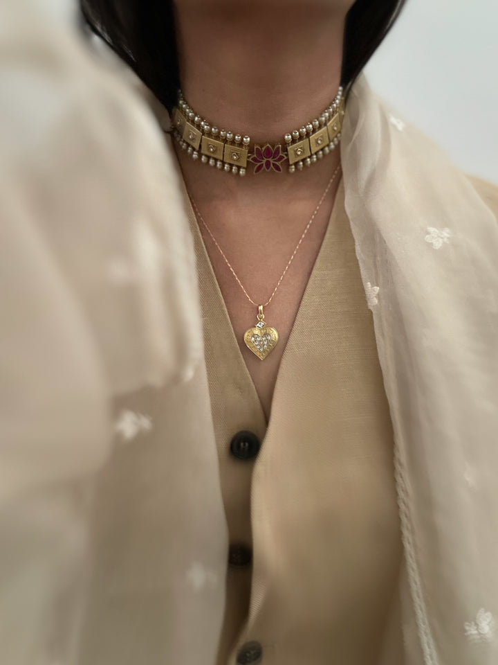 Mughal lotus necklace