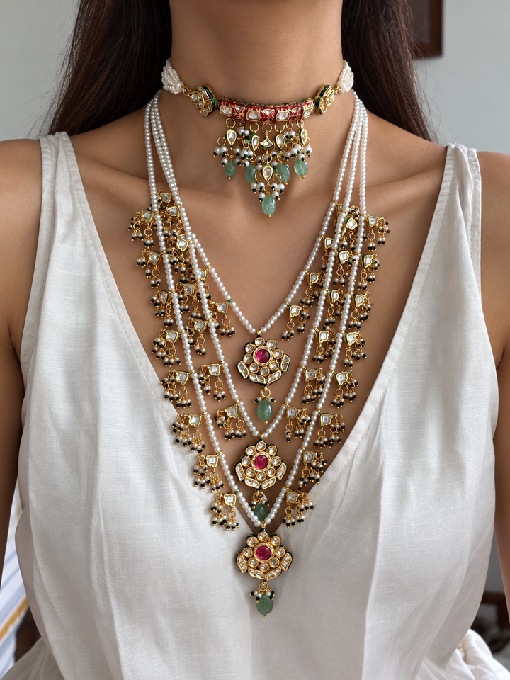 Nilaya 5 mala Necklace Set
