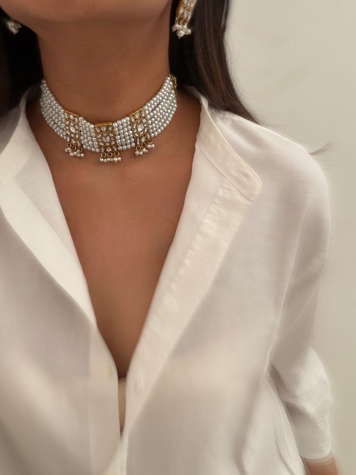 Diana pearl necklace set