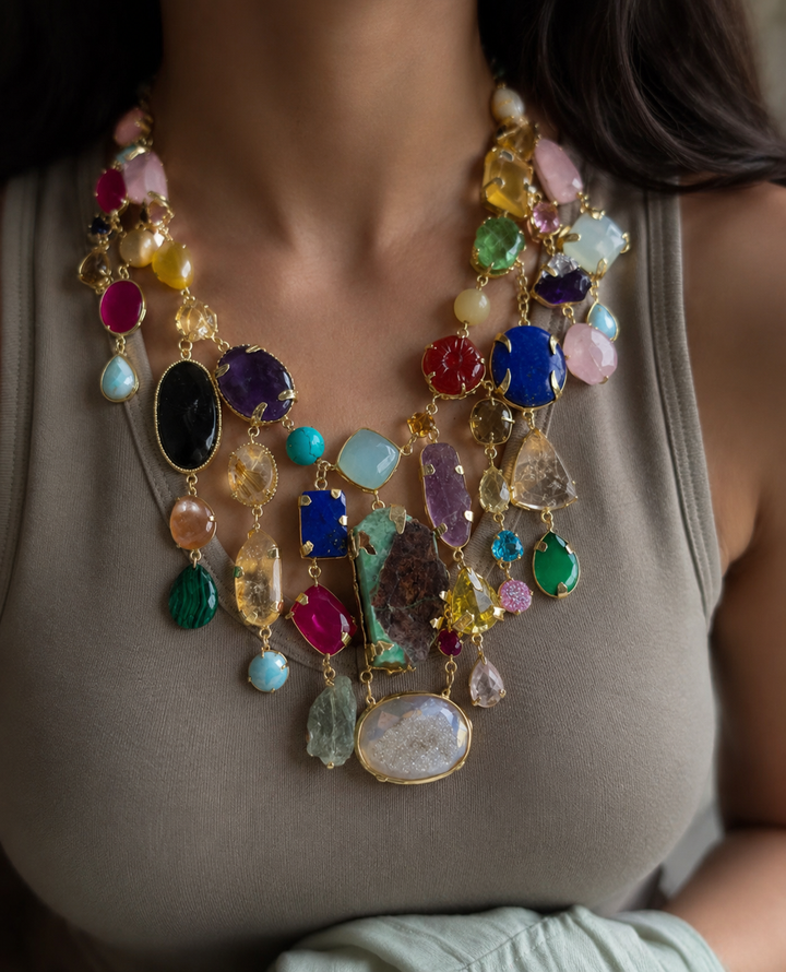 Rock & jewels necklace
