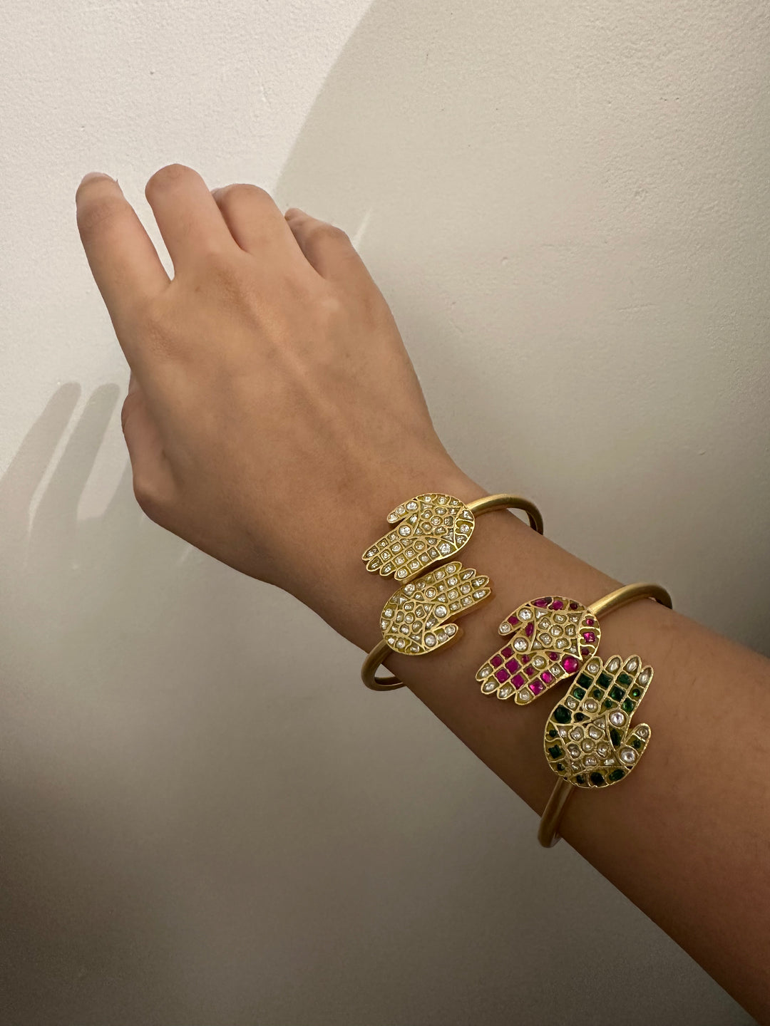 Hamsa jadau bracelet