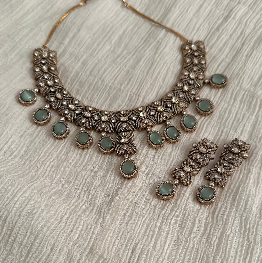 Marsh Green Necklace Set