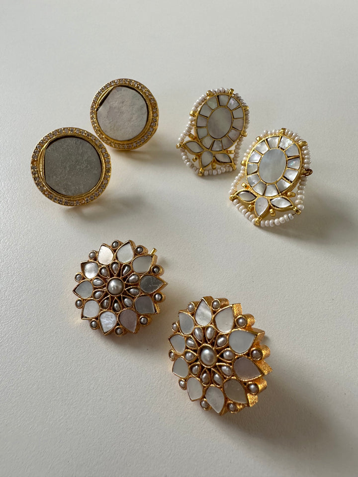 Manisha Milky Stud Earrings