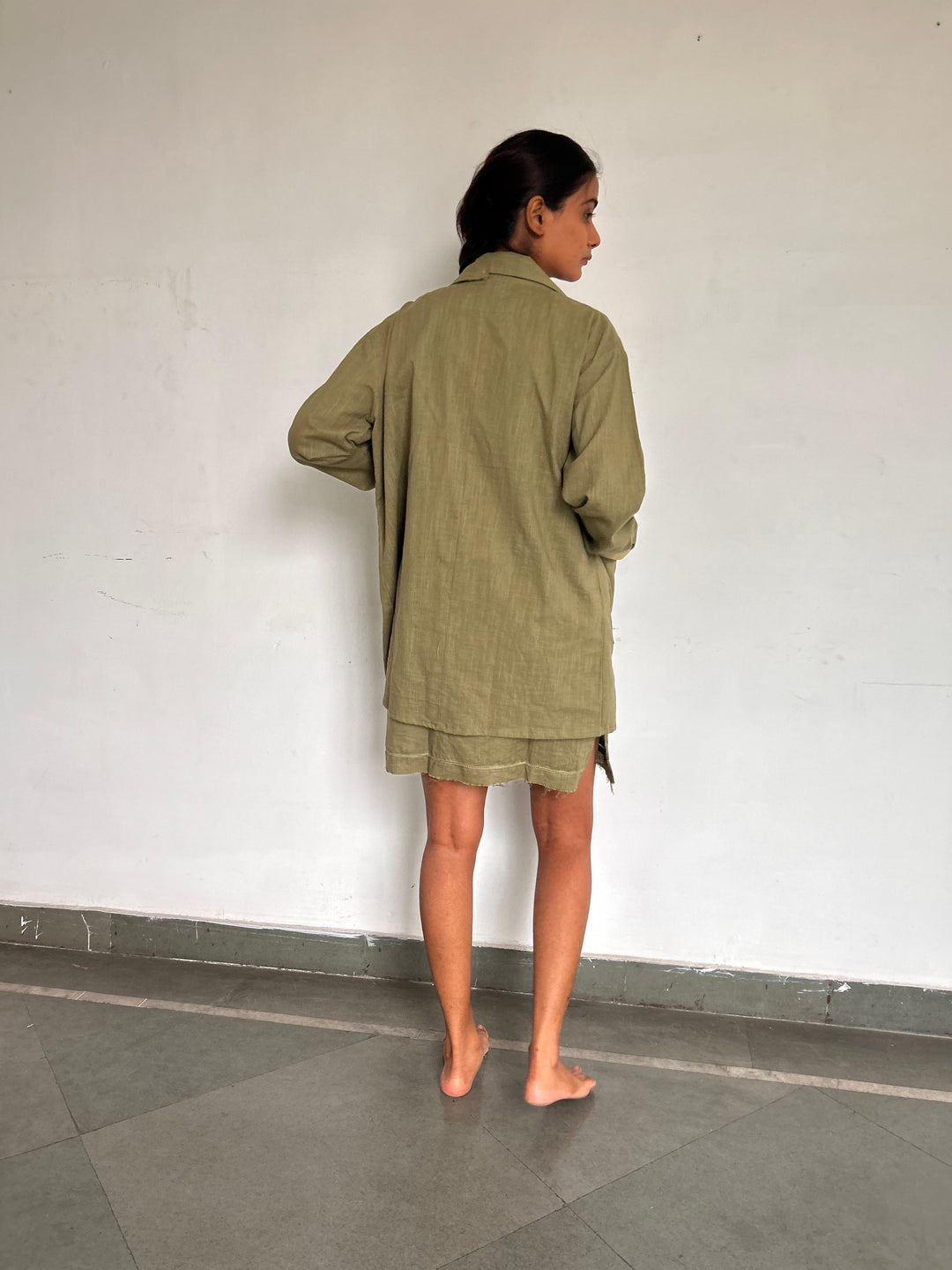 The olive coatdress
