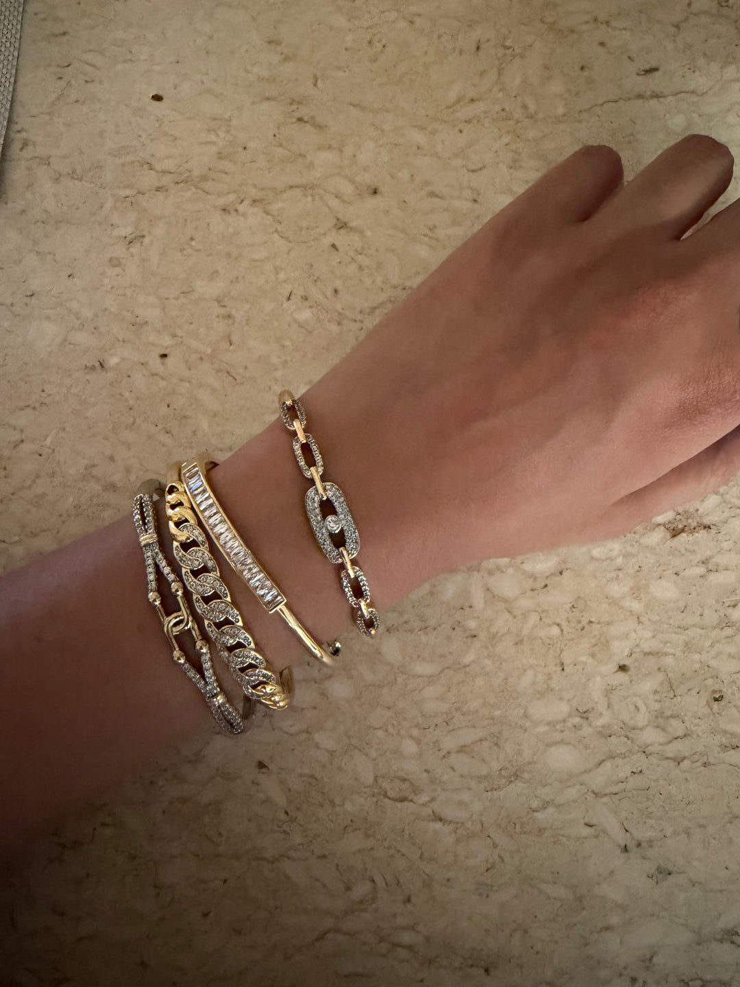 Blingy stack of bracelet