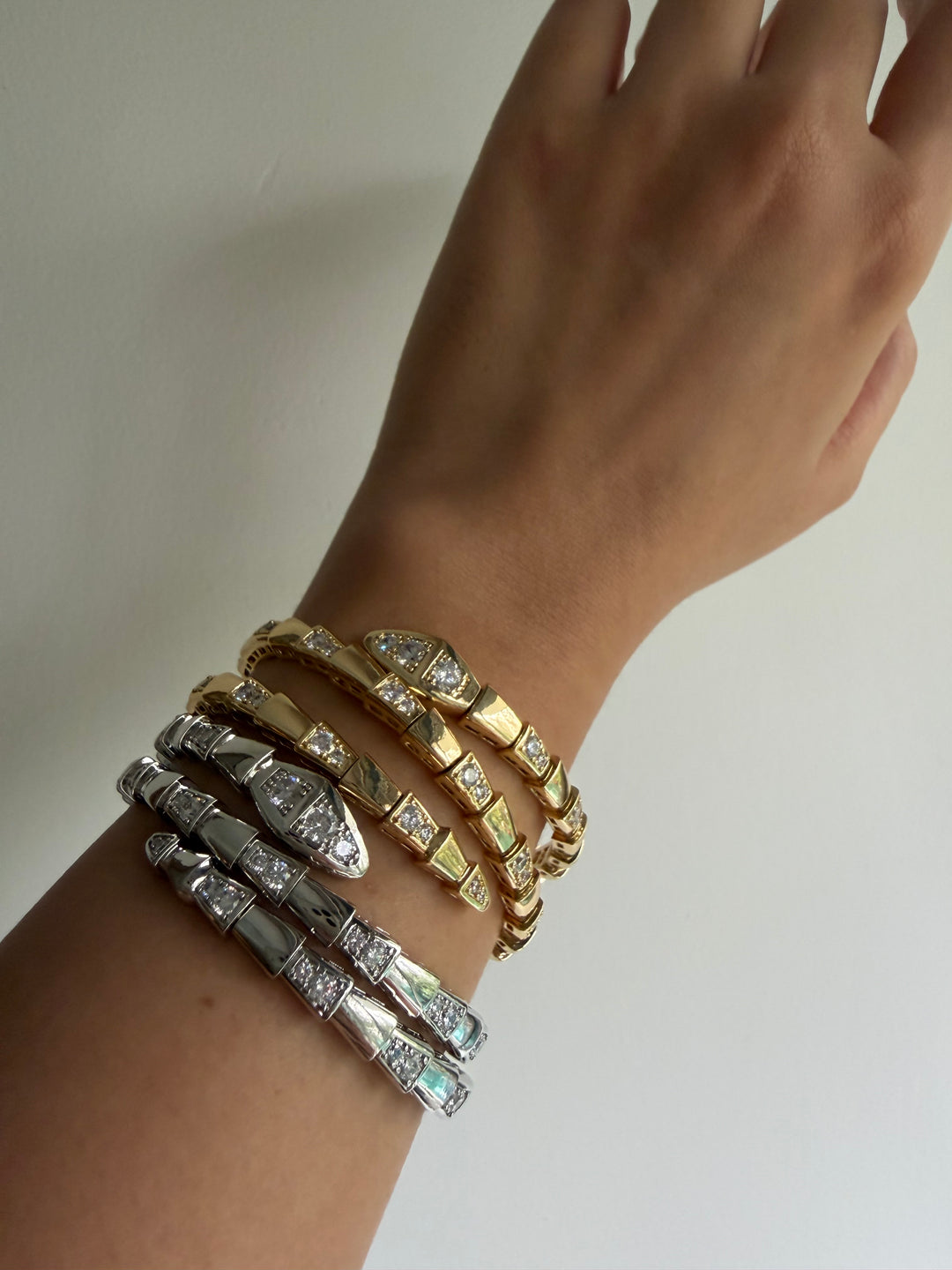 Snake channel bracelet