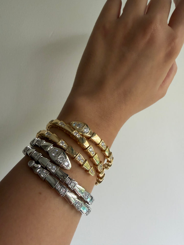 Snake channel bracelet