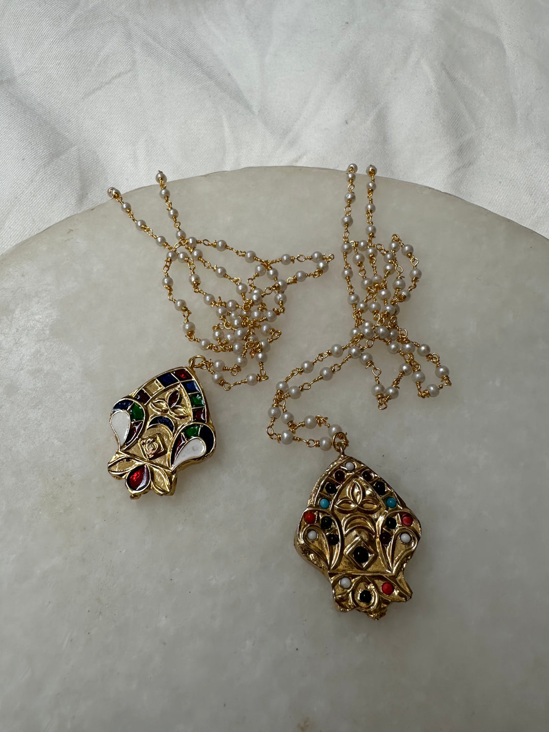 Navratan fish necklace