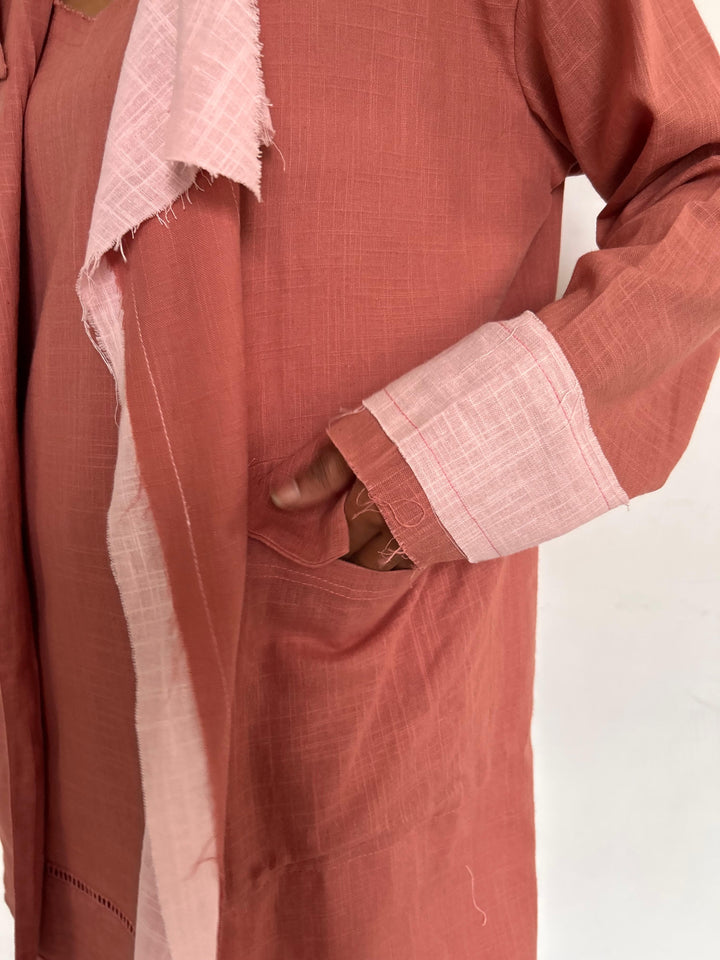 The blush coatdress