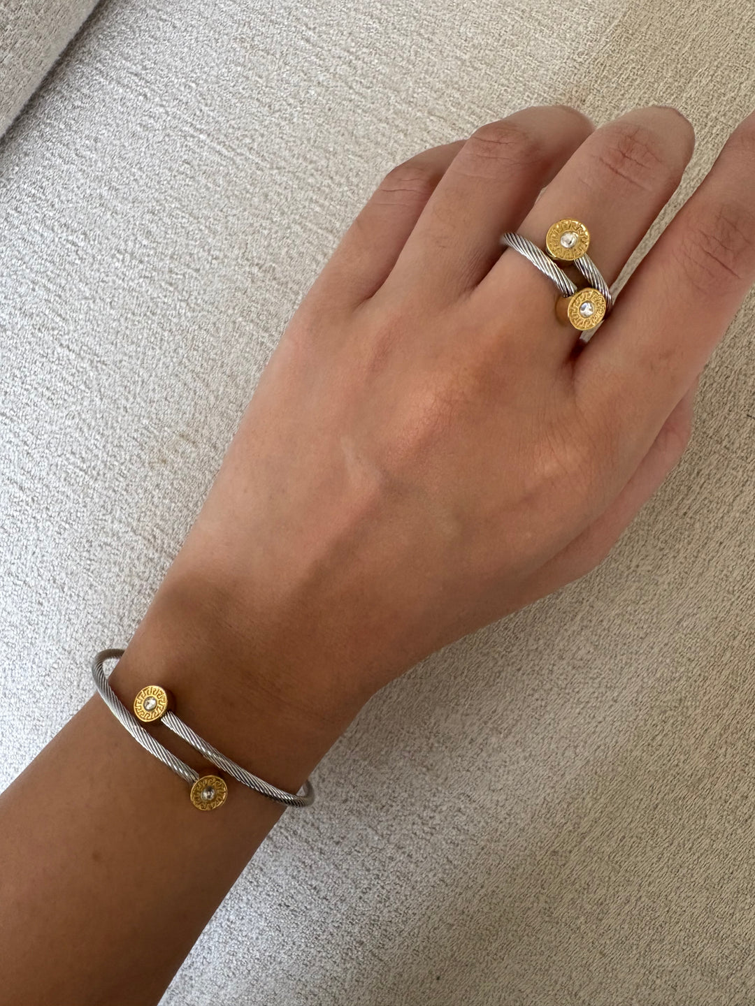 Wrap bracelet & ring set