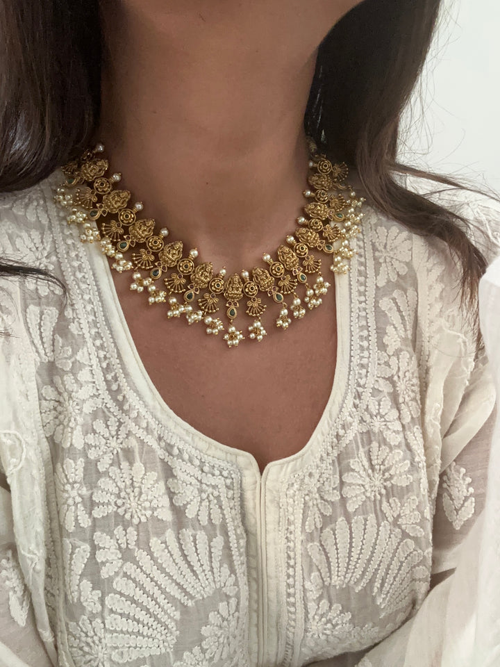 Bhav 9 temple necklace set