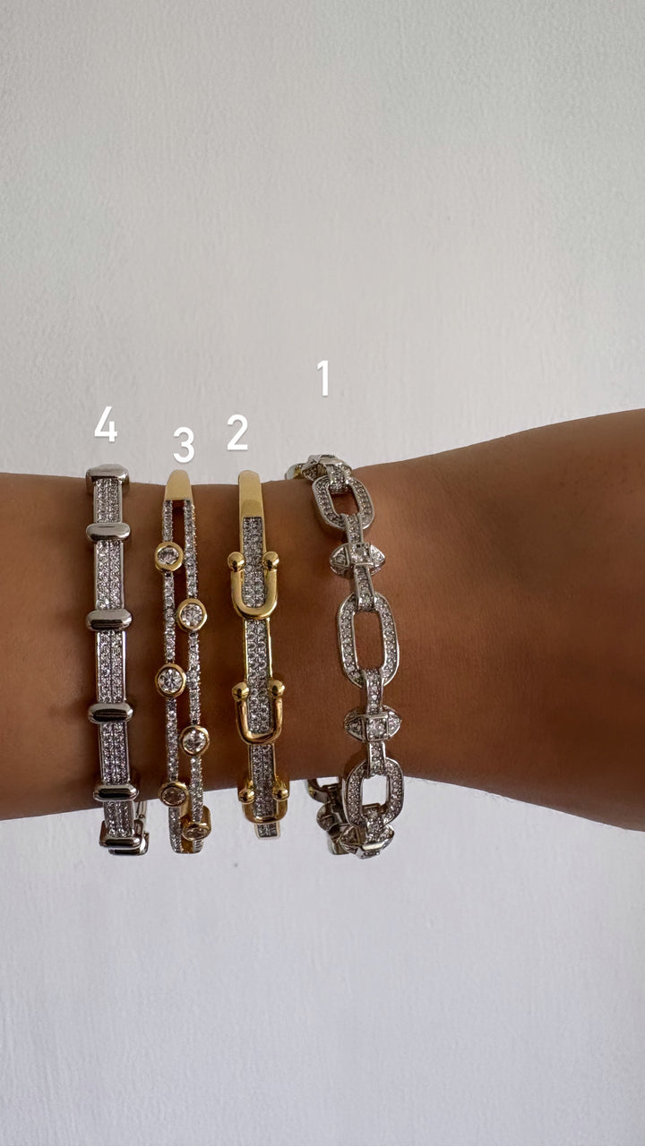 Diamonds stackable bracelets