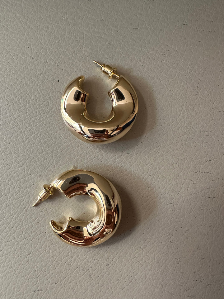 Chubby hoop earrings