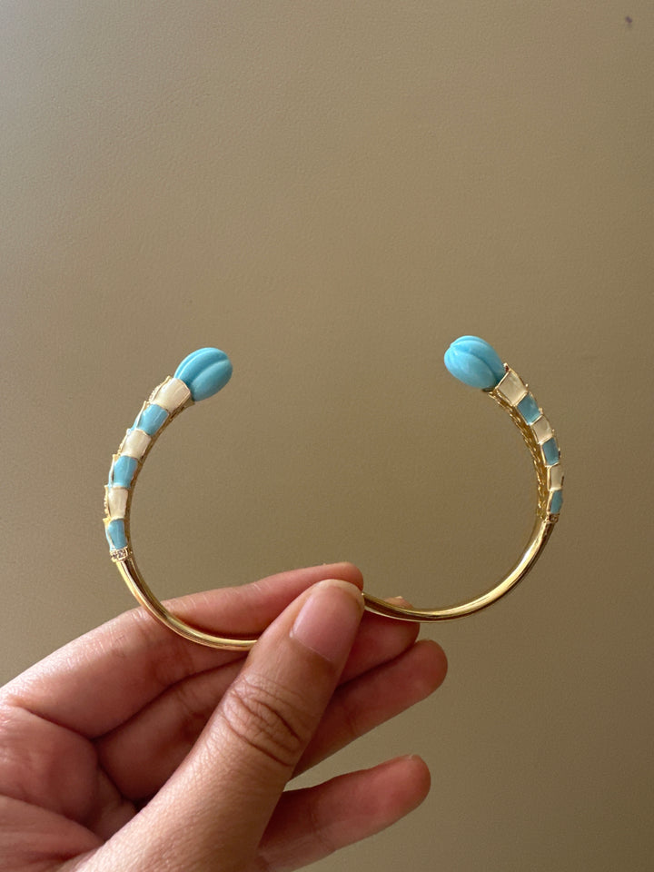 Serpent enamel bracelet