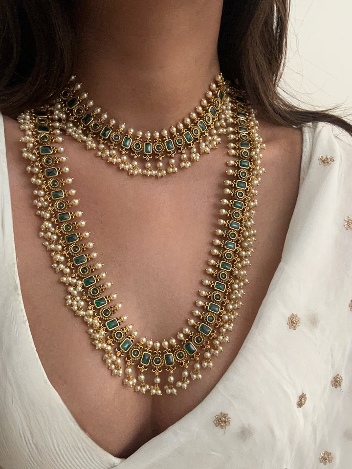 Bhaktam green necklace