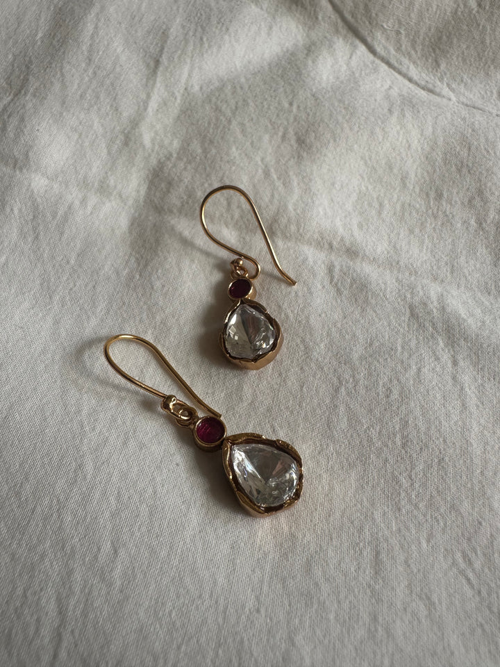 Classic mossanite drop earrings
