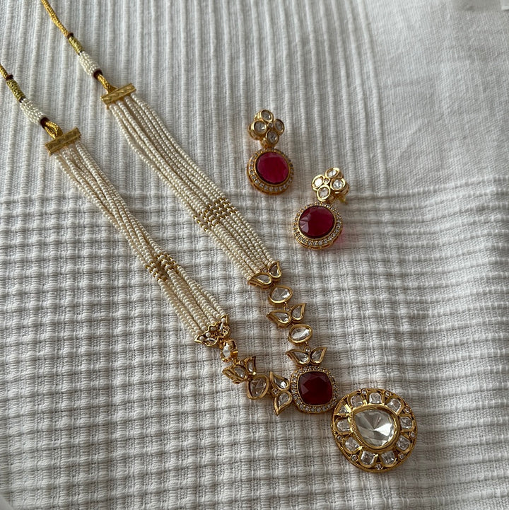 Bara Red Necklace Set