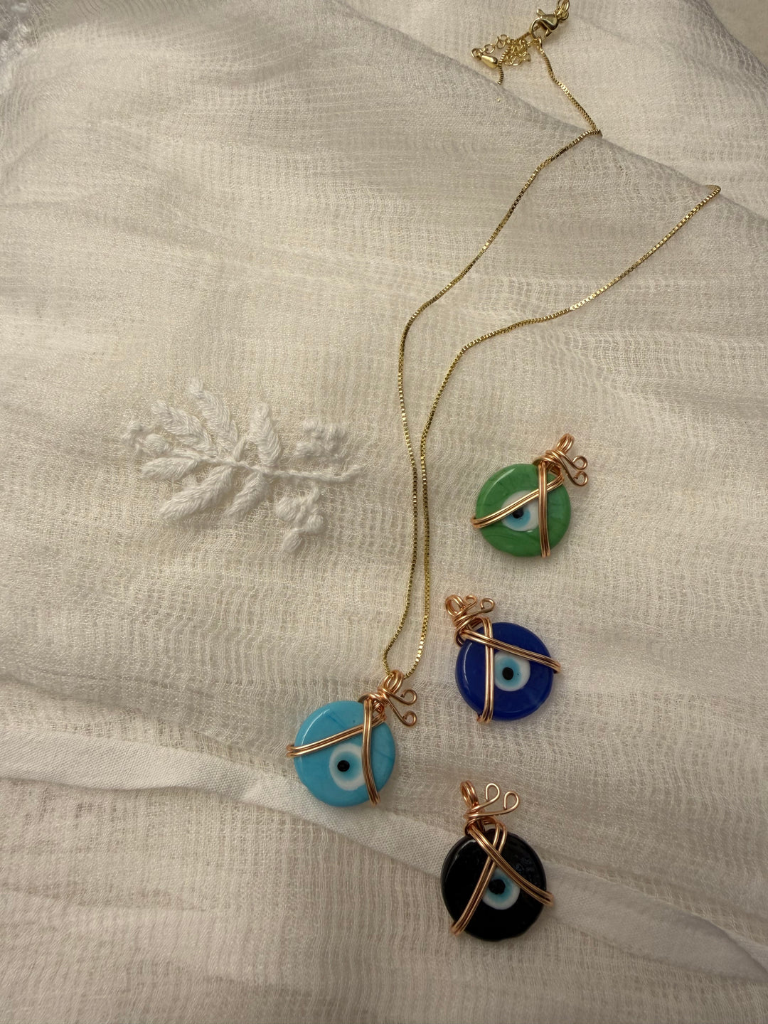 Evil eye charm necklace