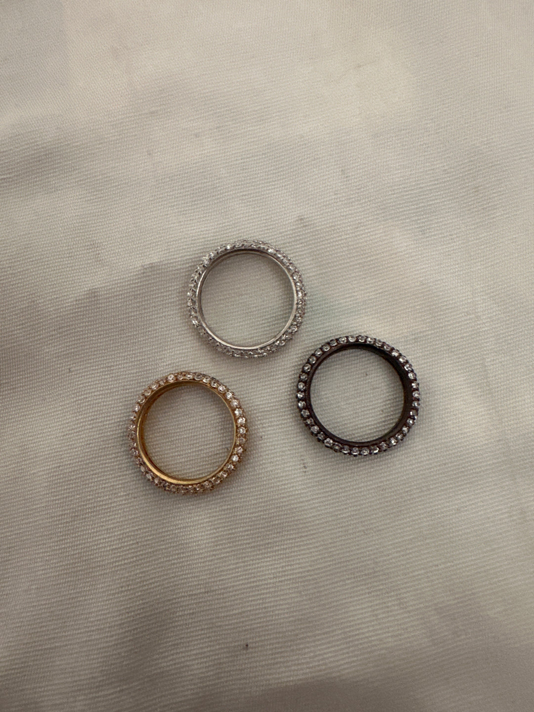 925 silver stack of band ring